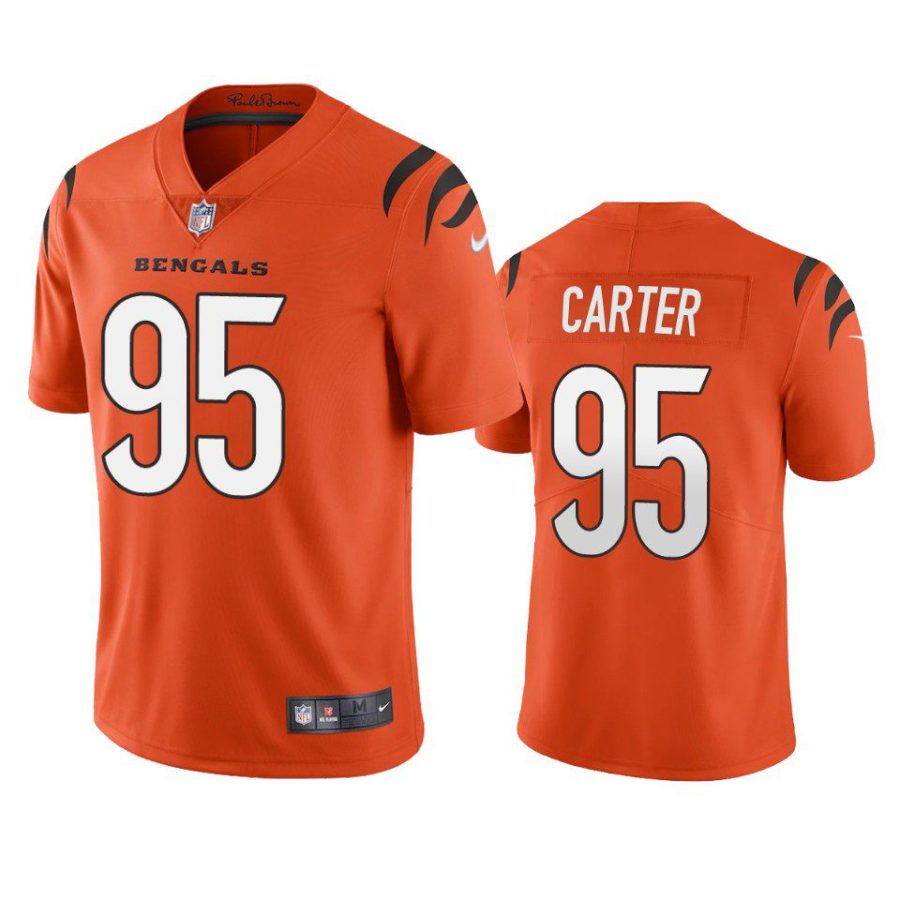 zachary carter bengals vapor limited orange jersey