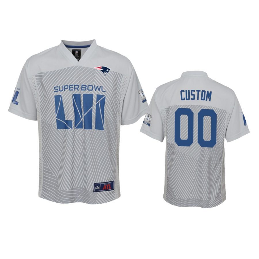 00 custom gray super bowl liii jersey