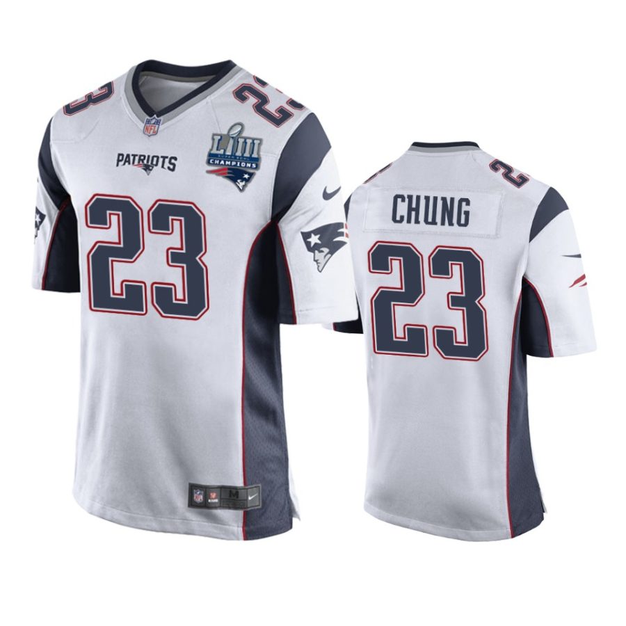 23 patrick chung white super bowl liii champions jersey