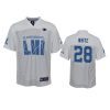 28 james white gray super bowl liii jersey