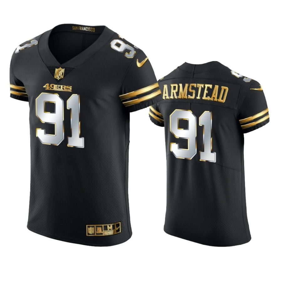 49ers arik armstead black 2020 21 golden edition elite jersey