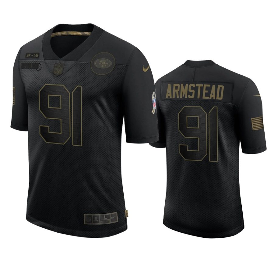 49ers arik armstead black limited 2020 salute to service jersey