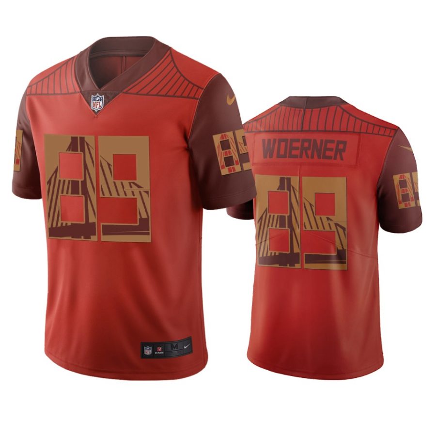 49ers charlie woerner orange city edition jersey