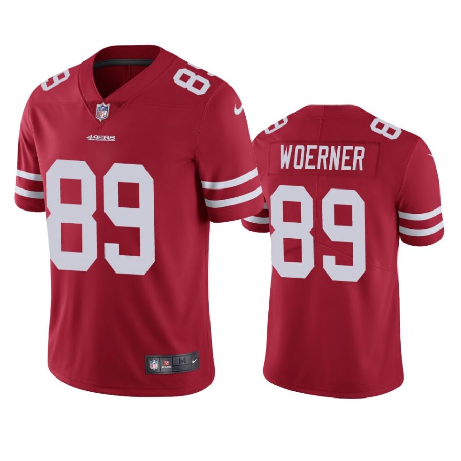 49ers charlie woerner scarlet vapor untouchable limited jersey