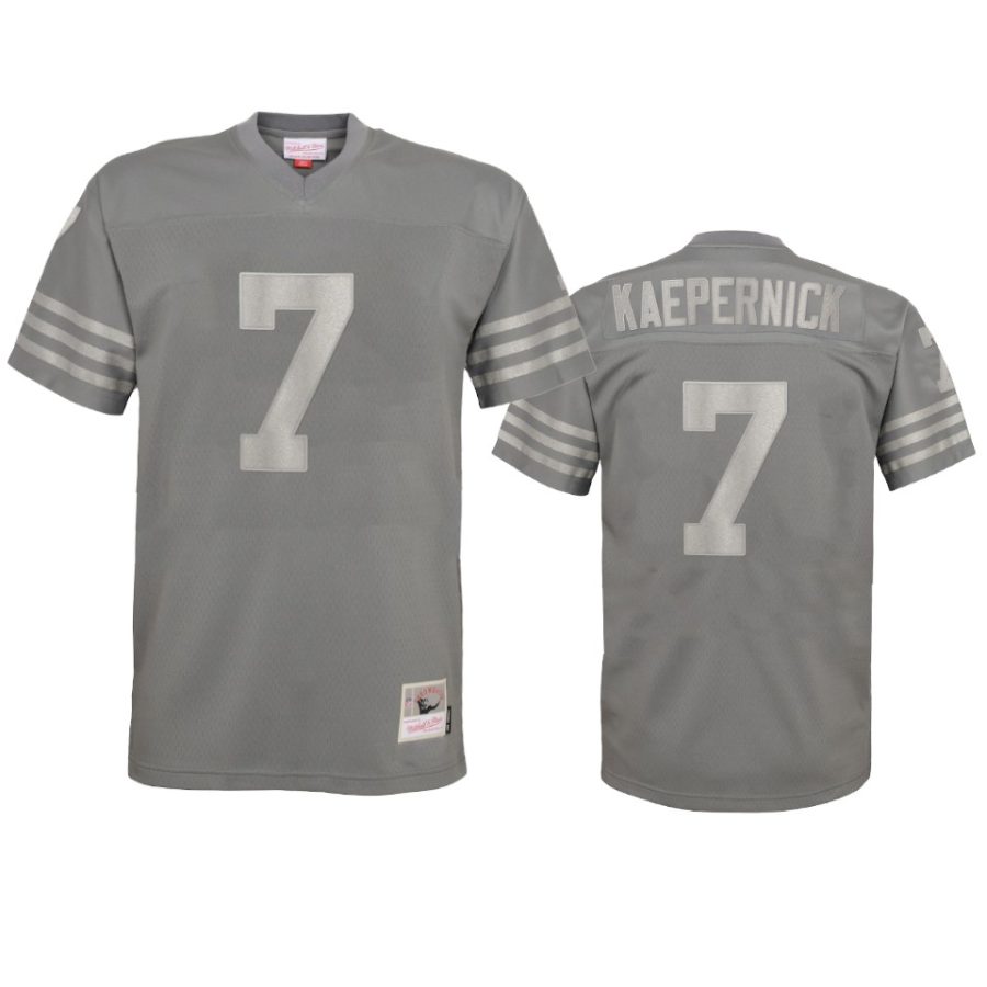 49ers colin kaepernick charcoal metal replica jersey