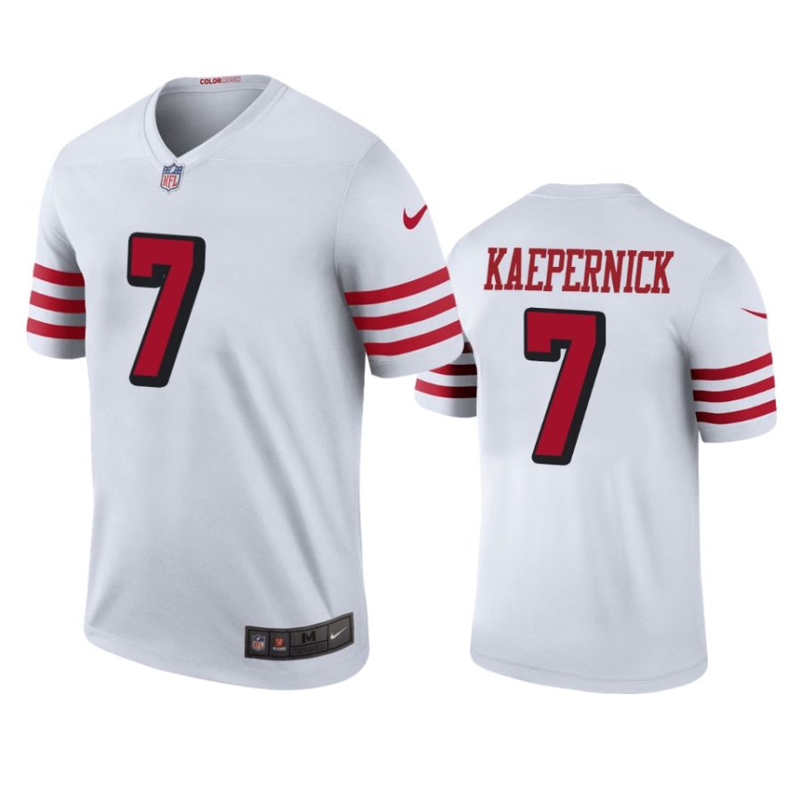 49ers colin kaepernick white color rush legend jersey