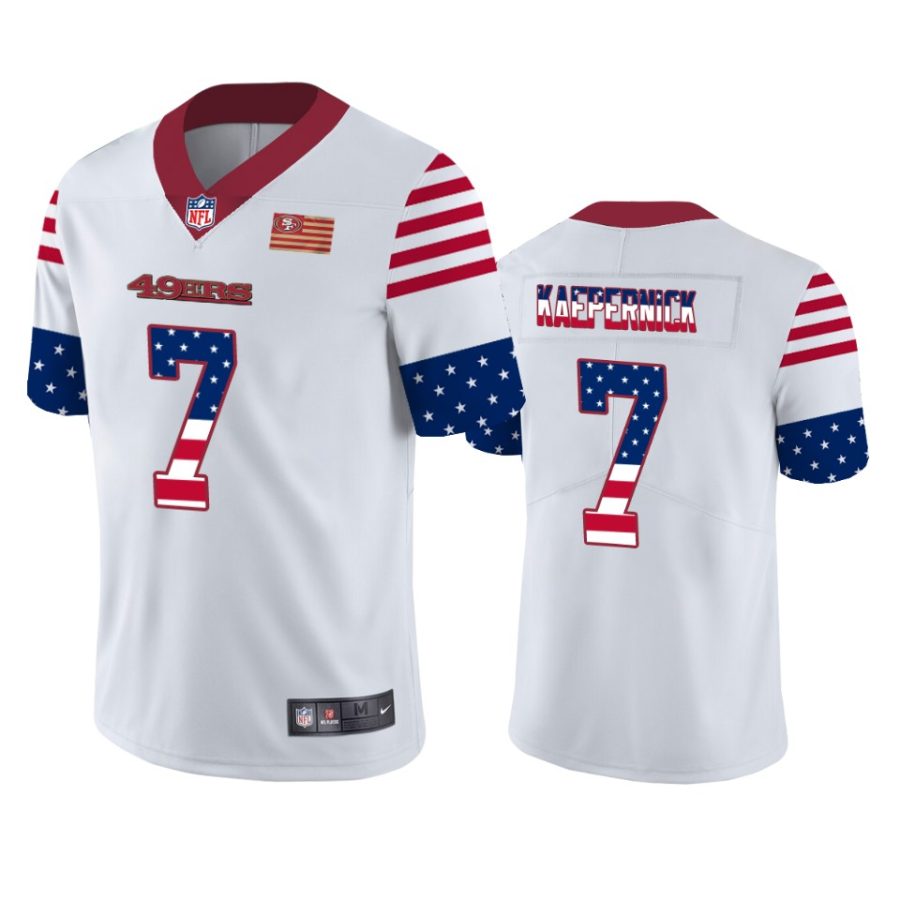 49ers colin kaepernick white independence day vapor jersey