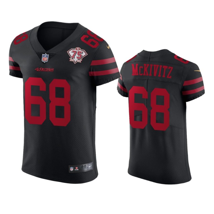 49ers colton mckivitz black 75th anniversary jersey