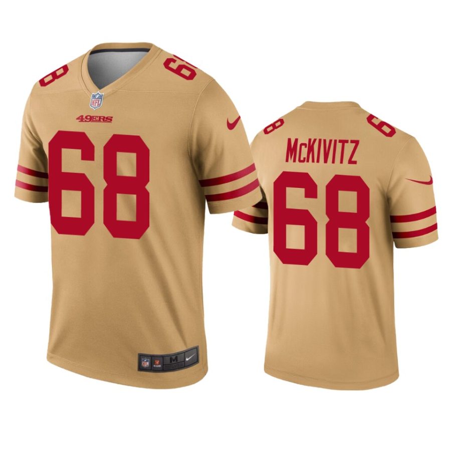 49ers colton mckivitz gold inverted legend jersey