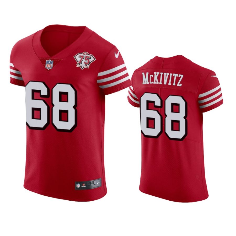 49ers colton mckivitz scarlet 75th anniversary jersey