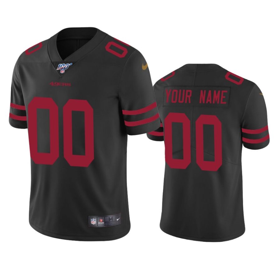 49ers custom black limited 100th season jersey