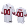 49ers custom white 75th anniversary throwback game jersey