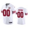 49ers custom white 75th anniversary throwback limited jersey