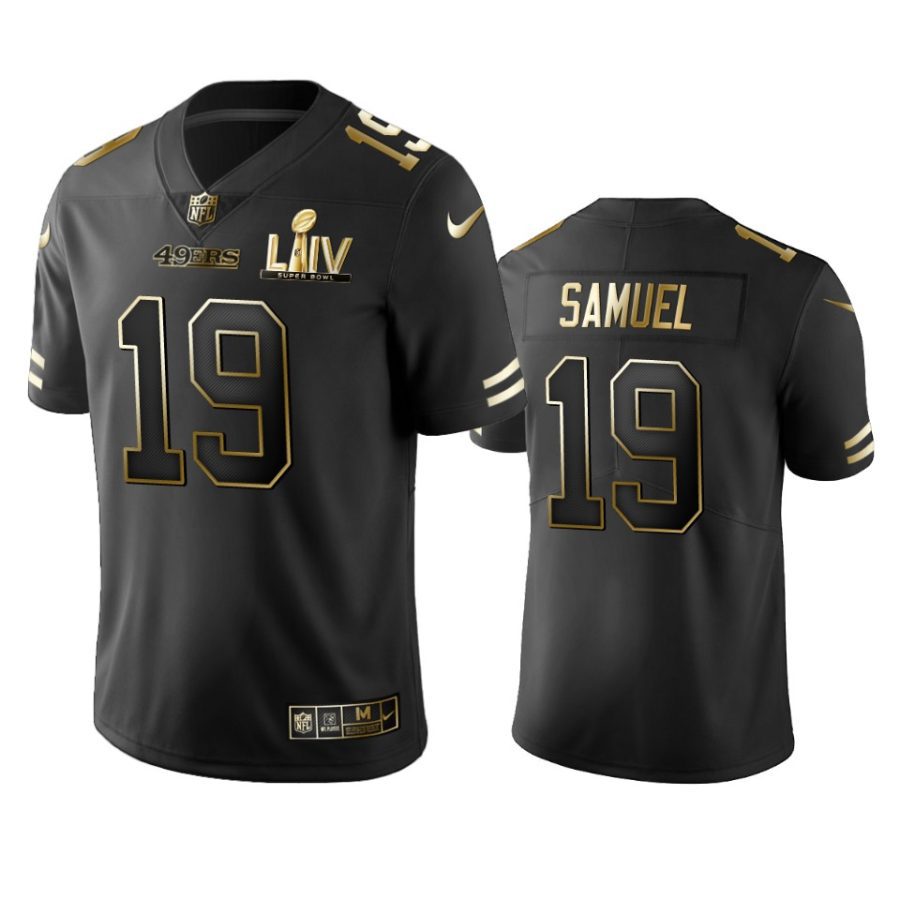 49ers deebo samuel black golden edition super bowl liv jersey