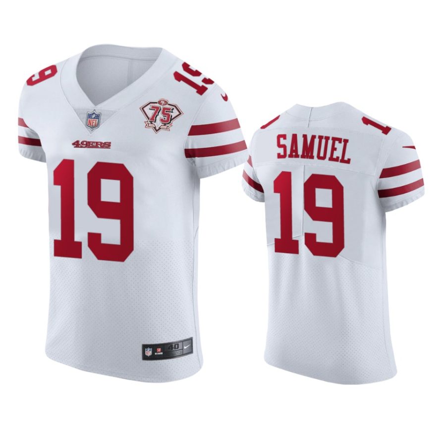 49ers deebo samuel white 75th anniversary jersey