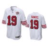 49ers deebo samuel white 75th anniversary throwback game jersey