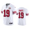 49ers deebo samuel white 75th anniversary throwback limited jersey