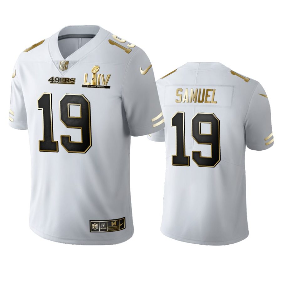 49ers deebo samuel white golden edition super bowl liv jersey