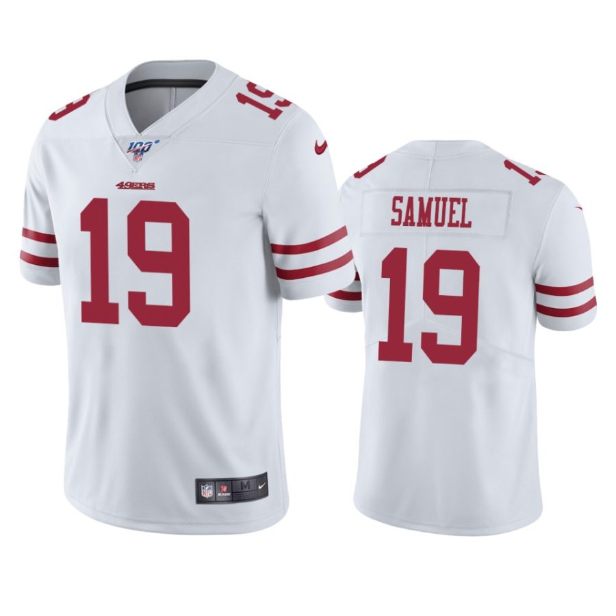 49ers deebo samuel white limited 100th season jersey