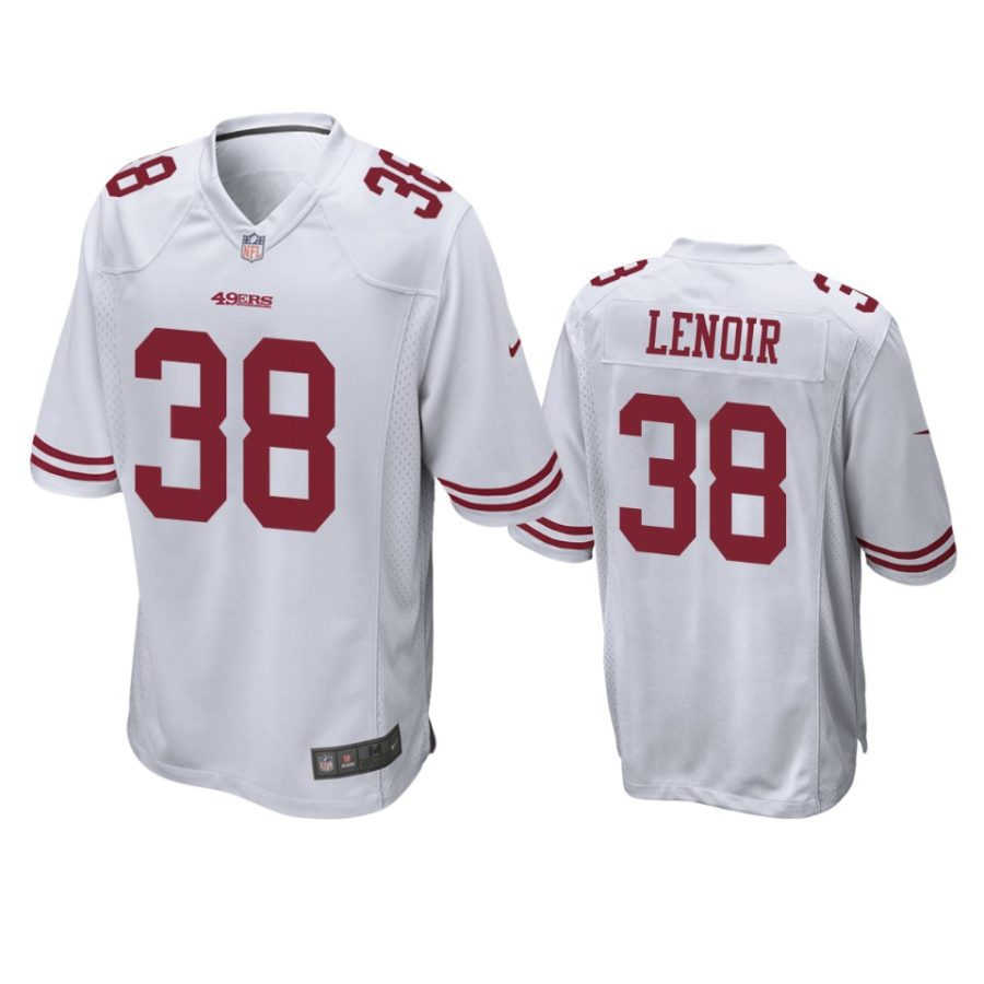 49ers deommodore lenoir white game jersey