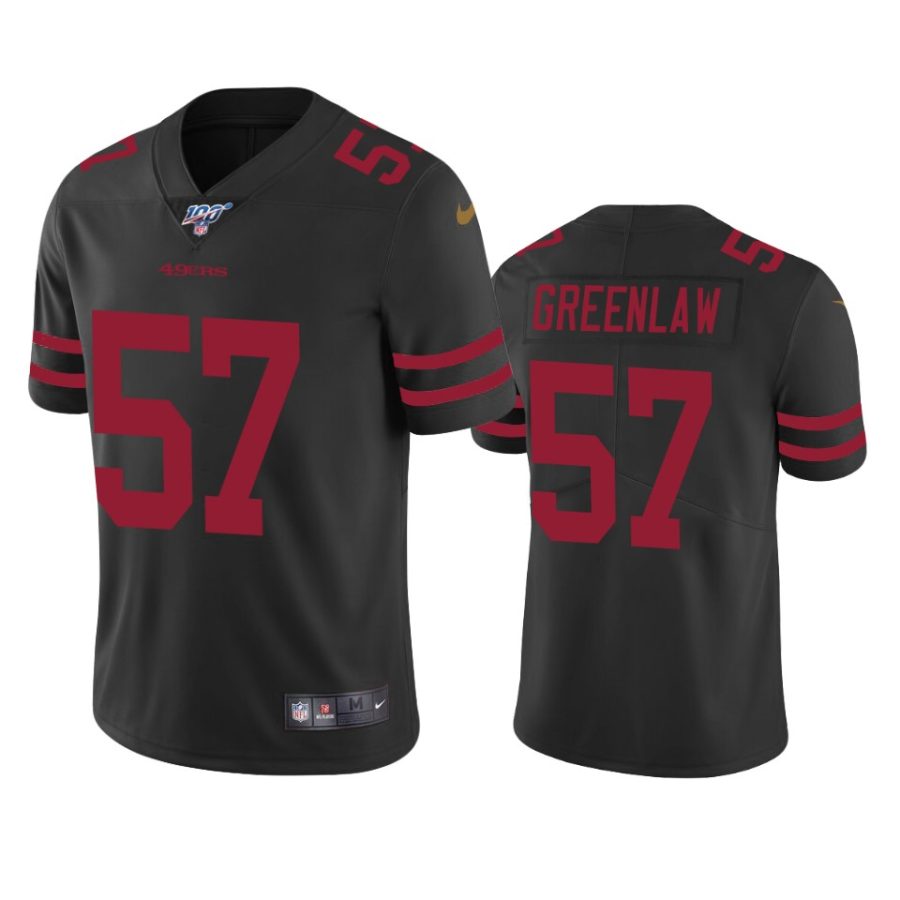 49ers dre greenlaw black limited 100th season jersey