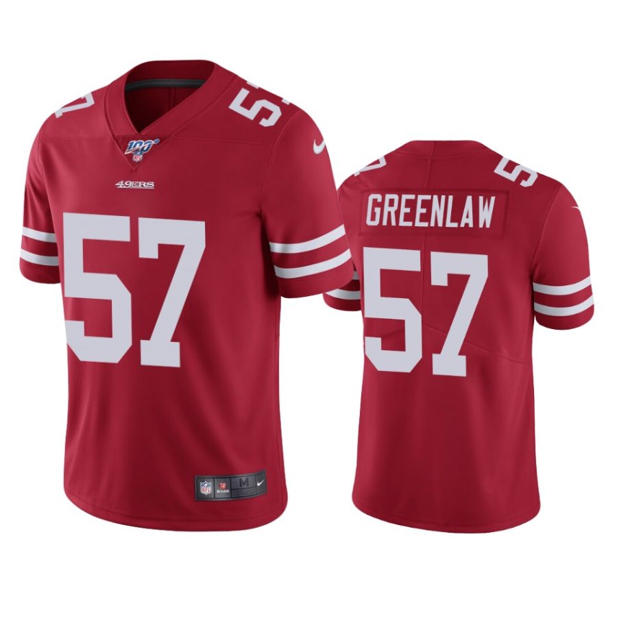 49ers dre greenlaw scarlet limited 100th season jersey