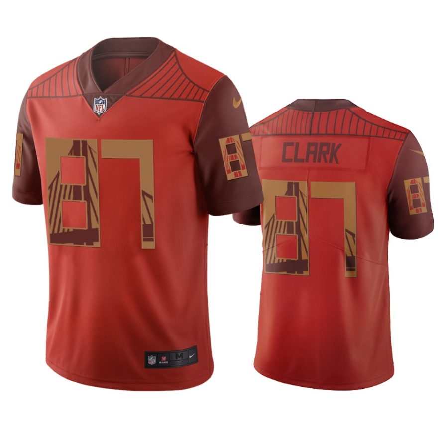 49ers dwight clark orange city edition jersey