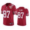 49ers dwight clark scarlet 75th anniversary patch limited jersey