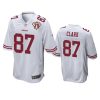 49ers dwight clark white 75th anniversary patch game jersey