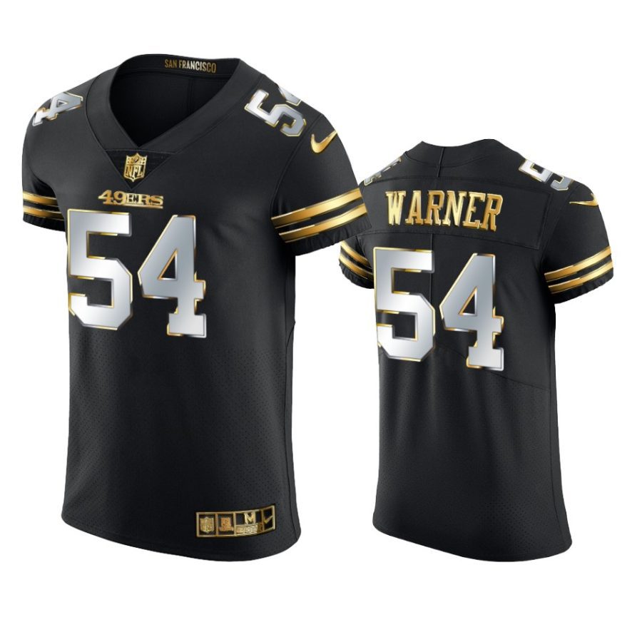 49ers fred warner black 2020 21 golden edition elite jersey