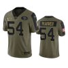 49ers fred warner olive limited 2021 salute to service jersey