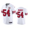 49ers fred warner white 75th anniversary throwback limited jersey