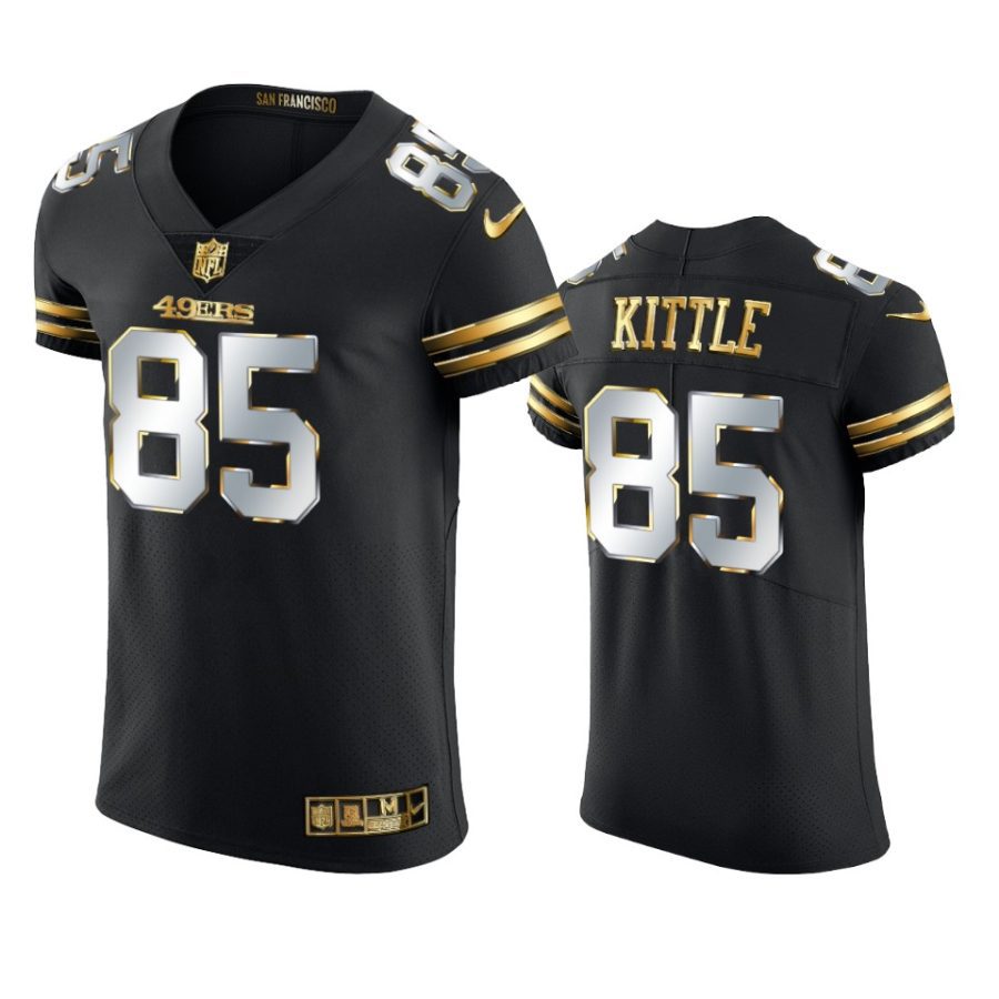 49ers george kittle black 2020 21 golden edition elite jersey