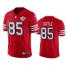 49ers george kittle scarlet 75th anniversary alternate vapor limited jersey