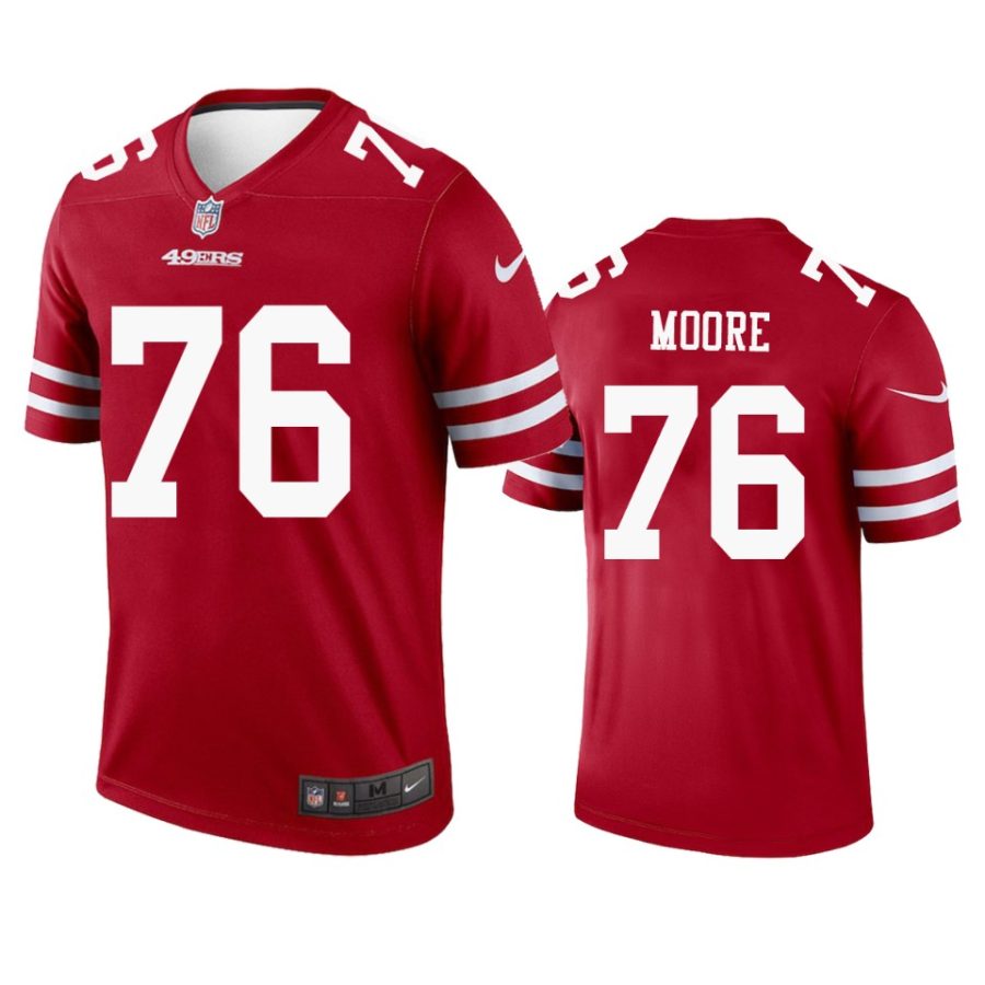 49ers jaylon moore scarlet legend jersey