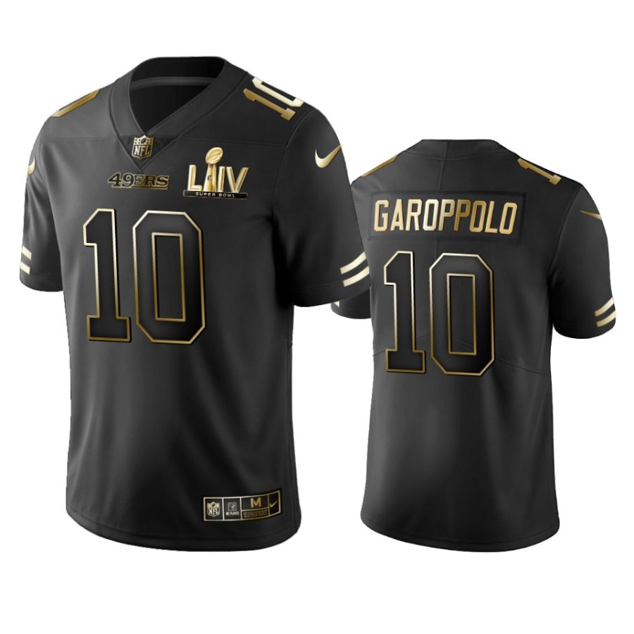 49ers jimmy garoppolo black golden edition super bowl liv jersey