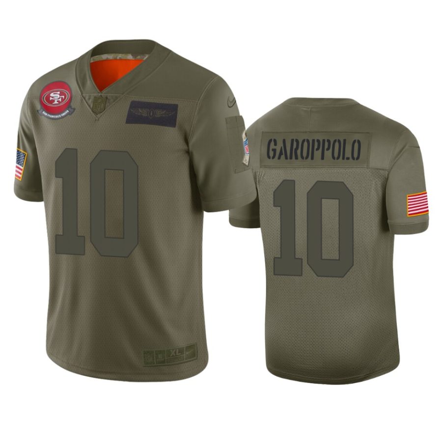 49ers jimmy garoppolo camo limited 2019 salute to service jersey