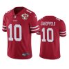 49ers jimmy garoppolo scarlet 75th anniversary patch limited jersey