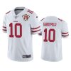 49ers jimmy garoppolo white 75th anniversary patch limited jersey