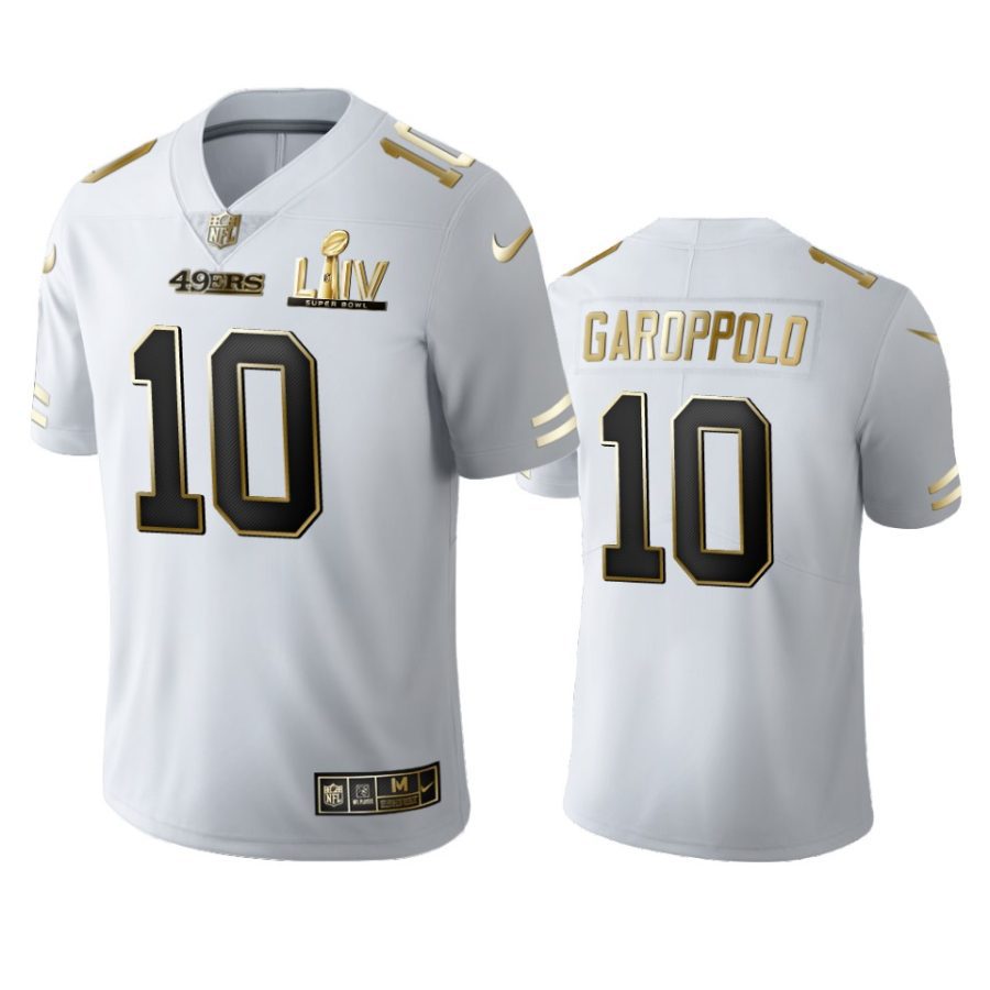 49ers jimmy garoppolo white golden edition super bowl liv jersey