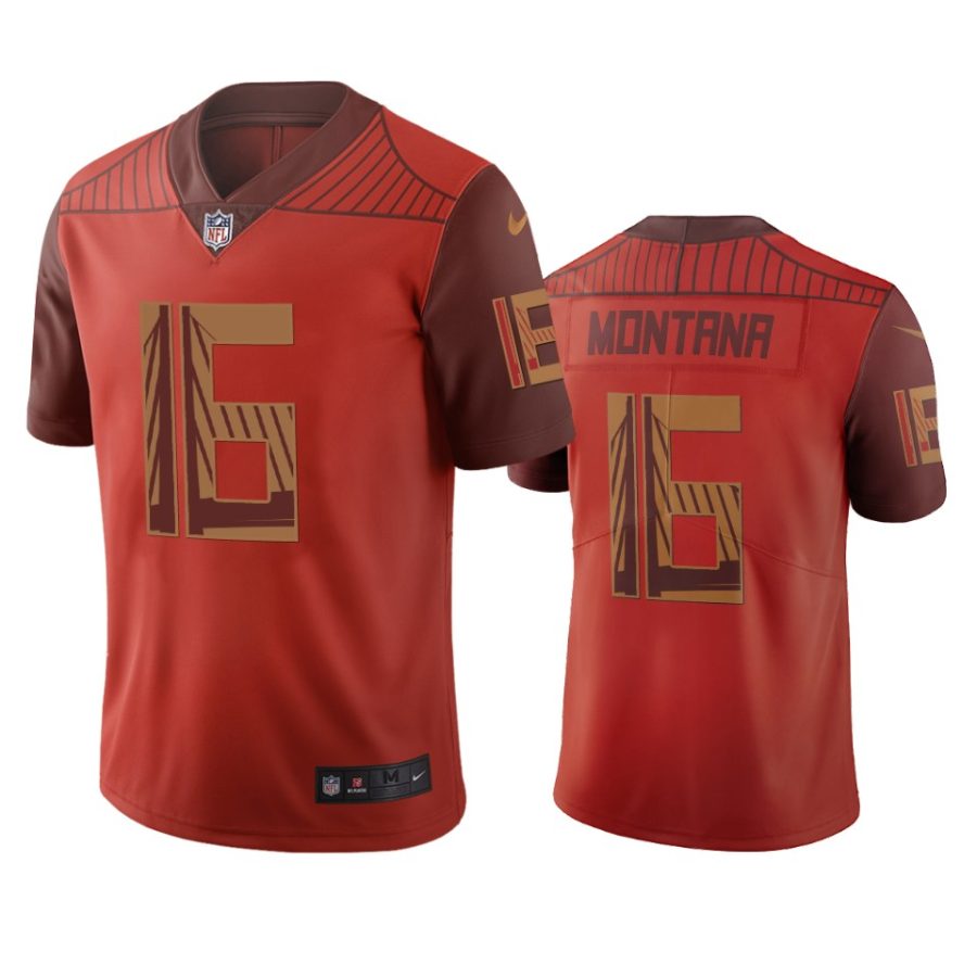 49ers joe montana orange city edition jersey