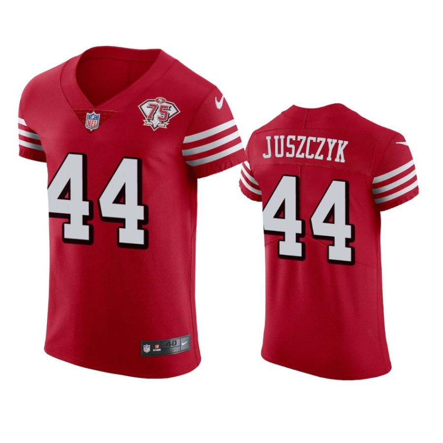 49ers kyle juszczyk scarlet 75th anniversary vapor elite jersey