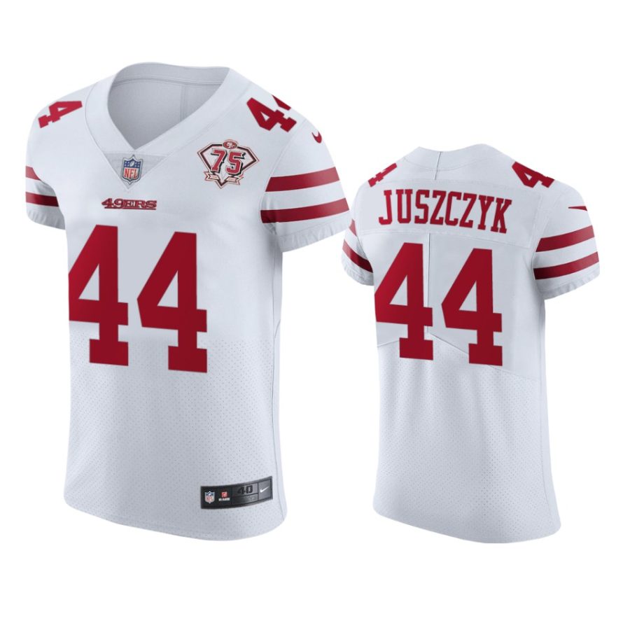 49ers kyle juszczyk white 75th anniversary vapor elite jersey