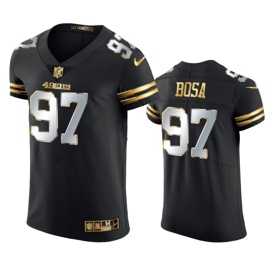 49ers nick bosa black 2020 21 golden edition elite jersey