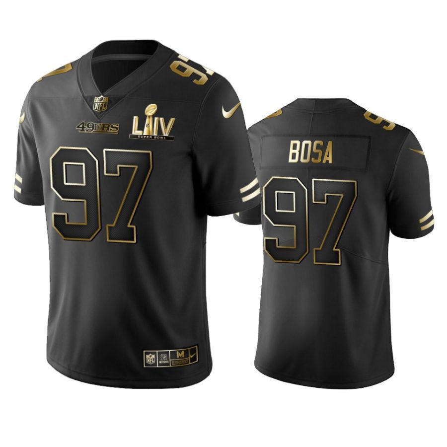 49ers nick bosa black golden edition super bowl liv jersey