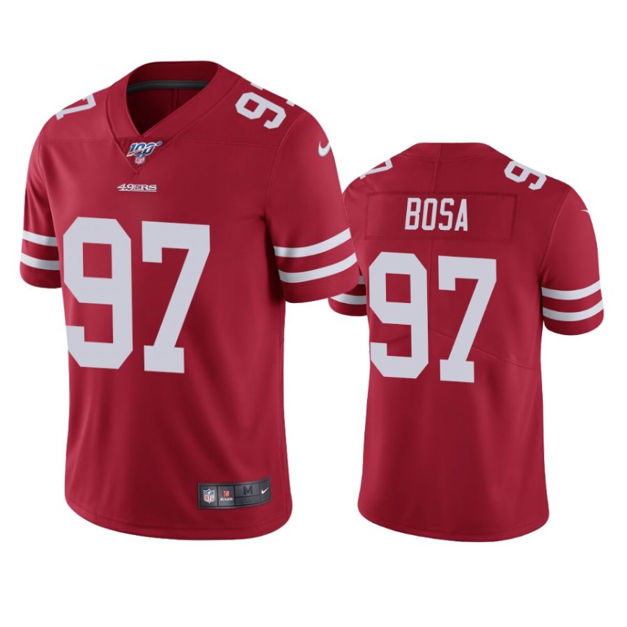 49ers nick bosa scarlet limited 100th season jersey