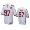 49ers nick bosa white 75th anniversary patch game jersey
