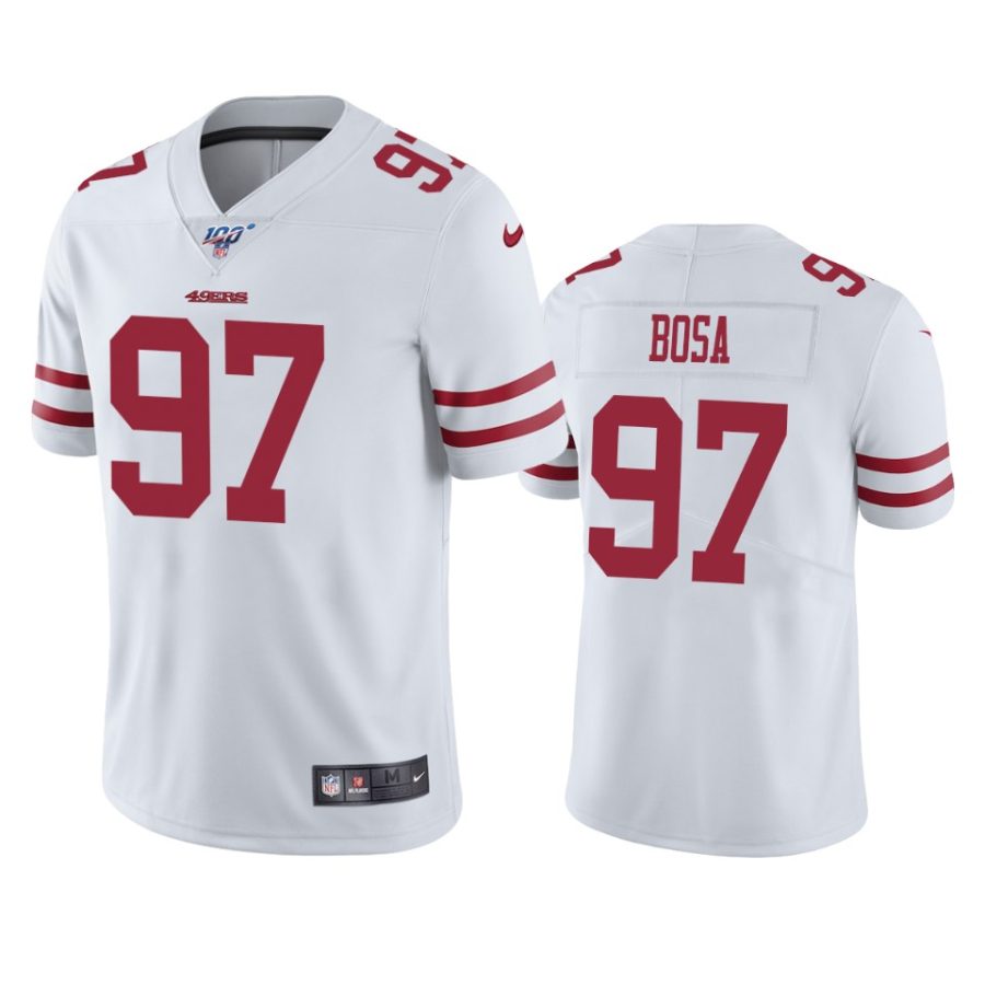 49ers nick bosa white limited 100th season jersey