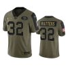49ers ricky watters olive limited 2021 salute to service jersey