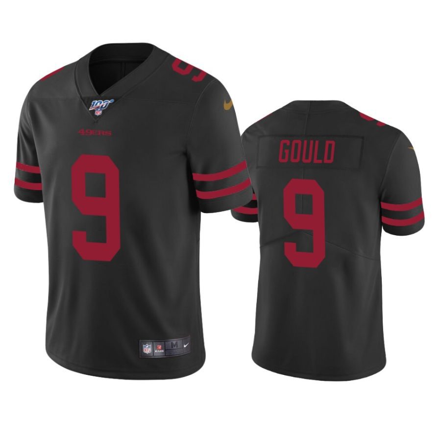 49ers robbie gould black limited 100th season jersey